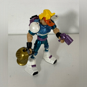 VTG 1996 Mighty Ducks Puck Bomber Nosedive 6” Action Figure Disney Gold Mask